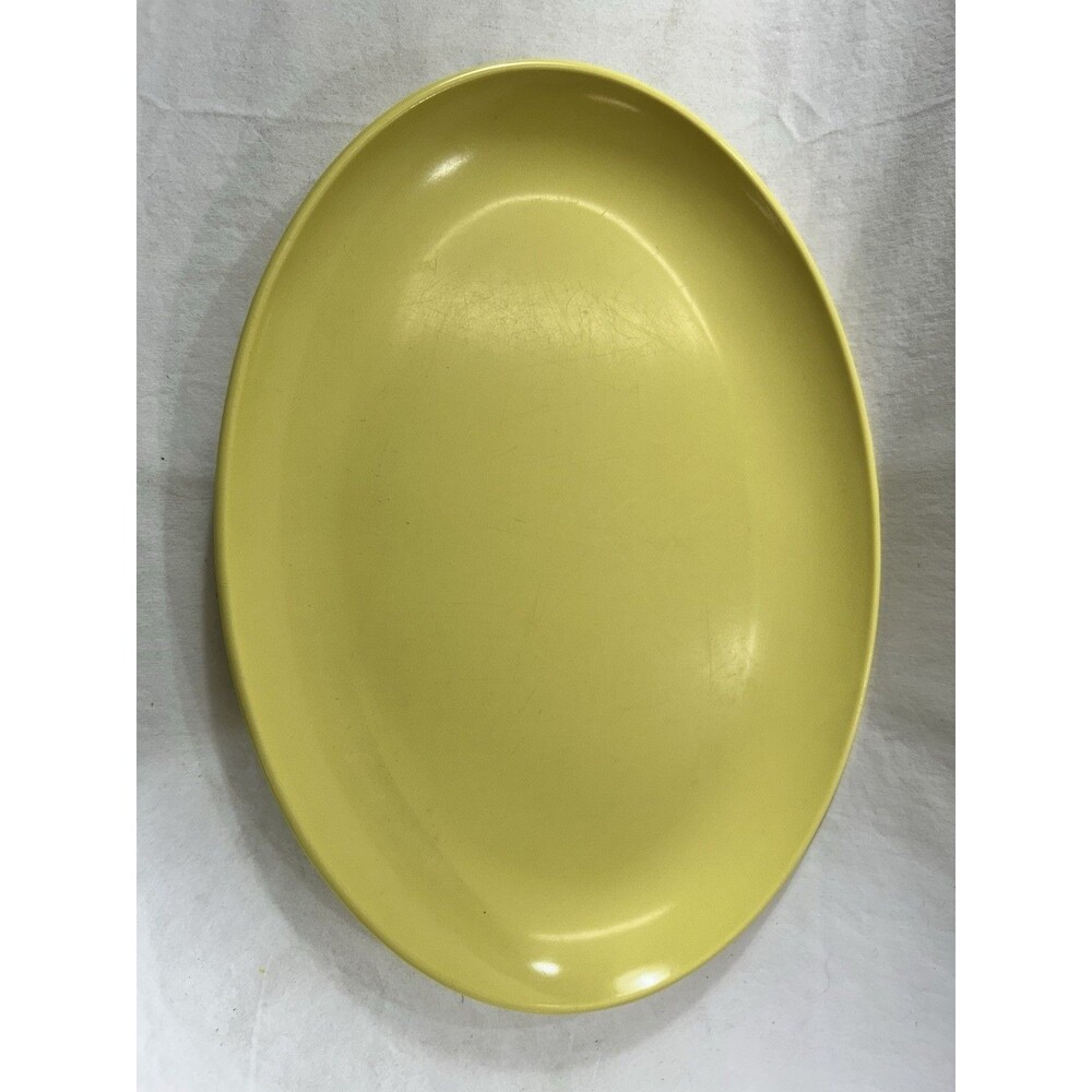 Vintage Yellow Watertown Lifetime Ware Melamine Heavy Duty Serving Platter